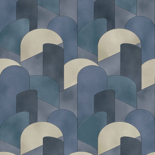 Galerie Wallpaper Product code: 10155-08 - ELLE Decoration Wallpaper Collection - Blue Teal Beige Colours -  
