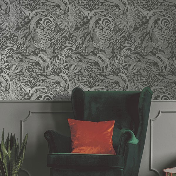 Galerie Wallpaper Product code: 12611R - Ted Baker Fantasia Wallpaper Collection - Grey Silver Colours -  