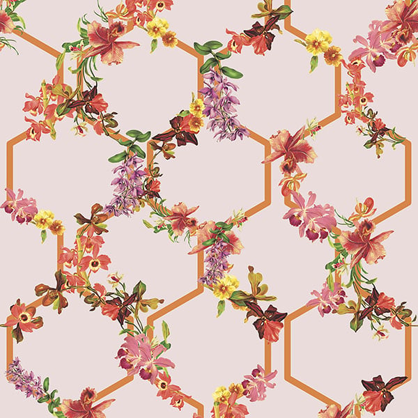 Galerie Wallpaper Product code: 12646 - Ted Baker Fantasia Wallpaper Collection - Pink Orange Red Green Yellow Purple Colours -  