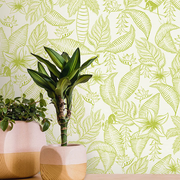 Galerie Wallpaper Product code: 12700R - Ted Baker Fantasia Wallpaper Collection - White Green Colours -  
