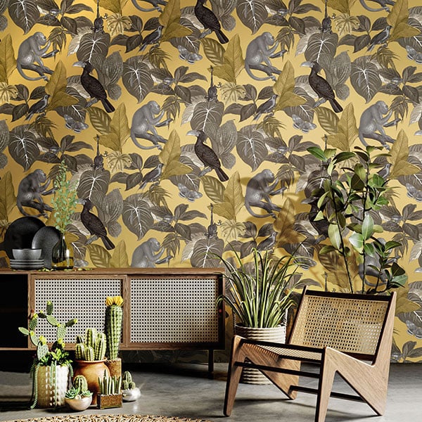 Galerie Wallpaper Product code: 18502R - Into The Wild Wallpaper Collection - Yellow Colours -  