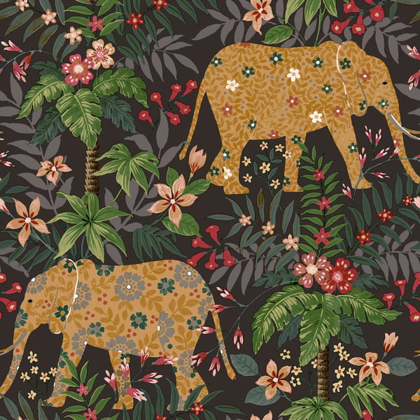 Galerie Wallpaper Product code: 18549 - Into The Wild Wallpaper Collection - Black Colours -  