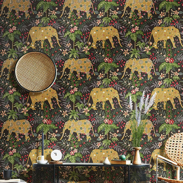 Galerie Wallpaper Product code: 18549R - Into The Wild Wallpaper Collection - Black Colours -  