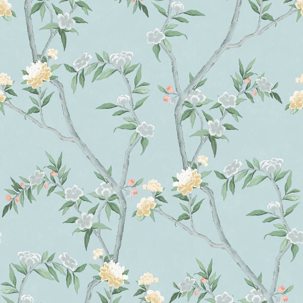 Galerie Wallpaper Product code: 1900-1 - Spring Blossom Wallpaper Collection - Turqouise Colours -  