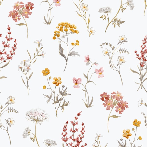 Galerie Wallpaper Product code: 1901-3 - Spring Blossom Wallpaper Collection - White Yellow Pink Colours -  