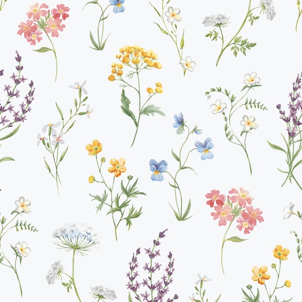 Galerie Wallpaper Product code: 1901-4 - Spring Blossom Wallpaper Collection - Green Purple Pink Yellow Colours -  