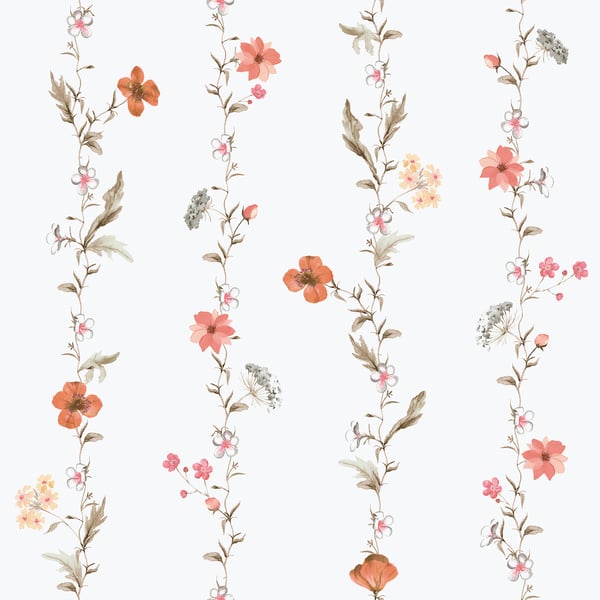 Galerie Wallpaper Product code: 1902-3 - Spring Blossom Wallpaper Collection - Coarl Taupe White Colours -  