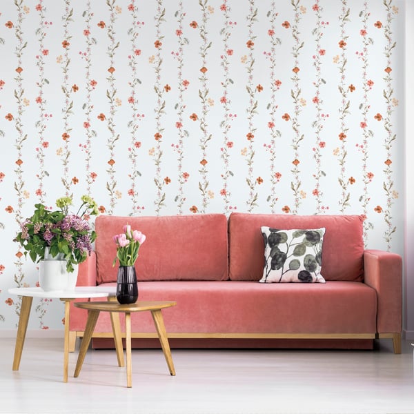 Galerie Wallpaper Product code: 1902-3_2 - Spring Blossom Wallpaper Collection - Coarl Taupe White Colours -  