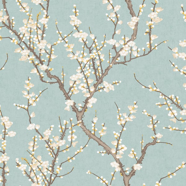 Galerie Wallpaper Product code: 1903-1 - Spring Blossom Wallpaper Collection - Turquoise Colours -  