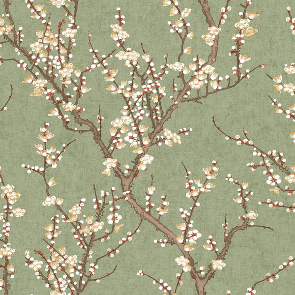 Galerie Wallpaper Product code: 1903-4 - Spring Blossom Wallpaper Collection - Green Colours -  