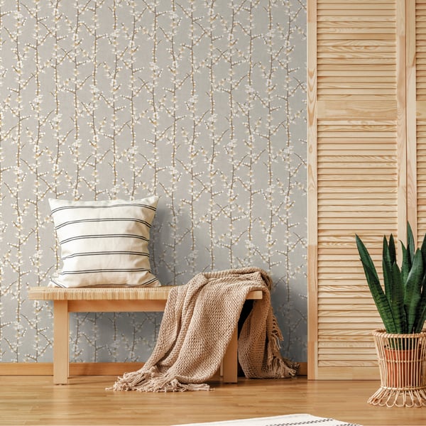 Galerie Wallpaper Product code: 1904-2_2 - Spring Blossom Wallpaper Collection - Grey Colours -  