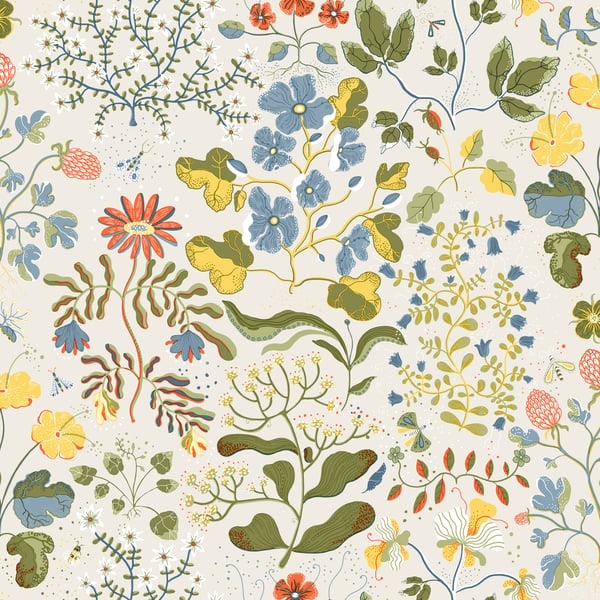 Galerie Wallpaper Product code: 22001 - Fagring Wallpaper Collection - Beige/green Colours -  