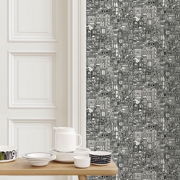 Galerie Wallpaper Product code: 23300R - Marimekko 5 Wallpaper Collection - Black White Colours -  