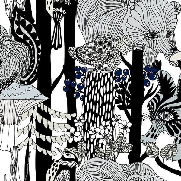 Galerie Wallpaper Product code: 23341 - Marimekko 5 Wallpaper Collection - Black Grey Blue Beige Colours -  