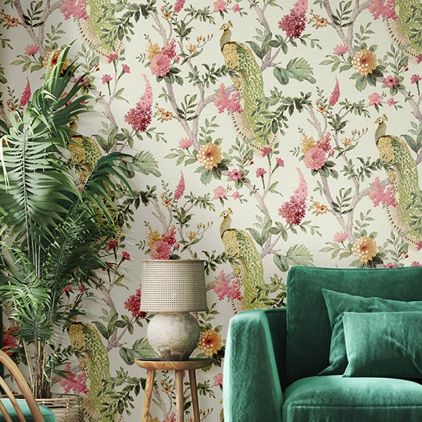 Galerie Wallpaper Product code: 25755R - Cottage Chic Wallpaper Collection - Pink Green Colours -  