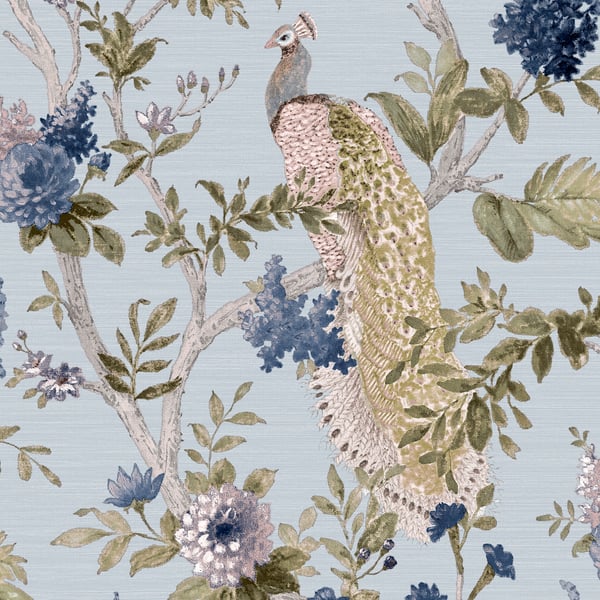 Galerie Wallpaper Product code: 25756 - Cottage Chic Wallpaper Collection - Blue Gold Colours -  