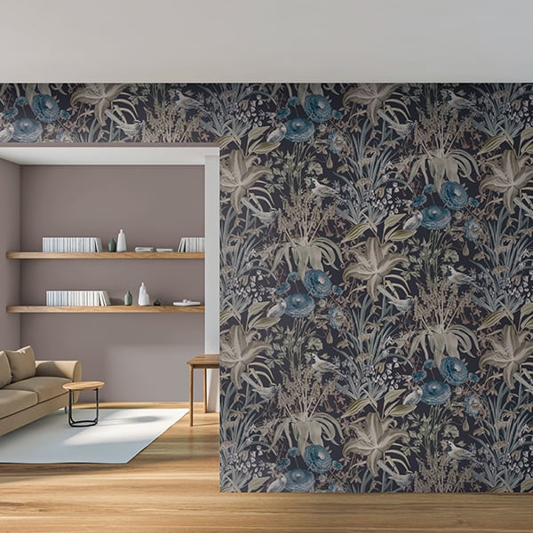 Galerie Wallpaper Product code: 26731R - Tropical Wallpaper Collection - Blackberry Colours -  