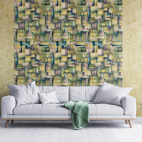 Galerie Wallpaper Product code: 26800R - Crafted Wallpaper Collection - Yellow Purple Blue Green White Colours -  