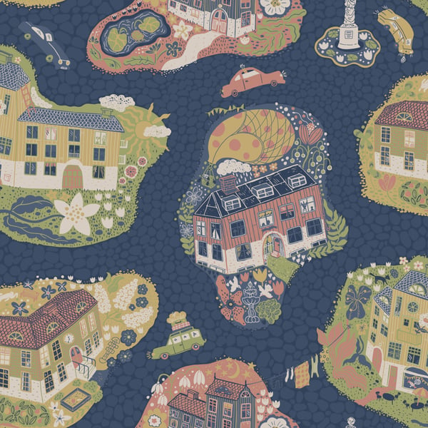 Galerie Wallpaper Product code: 29010 - Resan Wallpaper Collection - Dark blue Colours -  