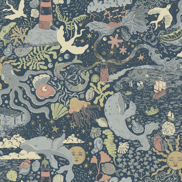 Galerie Wallpaper Product code: 29018 - Resan Wallpaper Collection - Dark blue Colours -  
