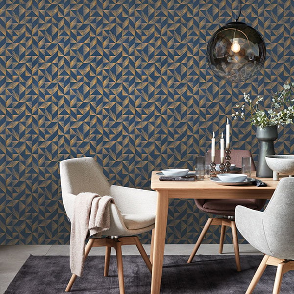Galerie Wallpaper Product code: 31844R - Imagine Wallpaper Collection - Blue Gold Colours -  