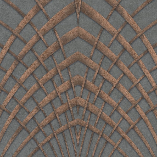 Galerie Wallpaper Product code: 32256 - Avalon Wallpaper Collection - Anthracite Copper Colours -  