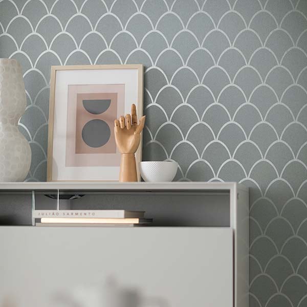 Galerie Wallpaper Product code: 32718R - City Glam Wallpaper Collection - Green Grey Colours -  
