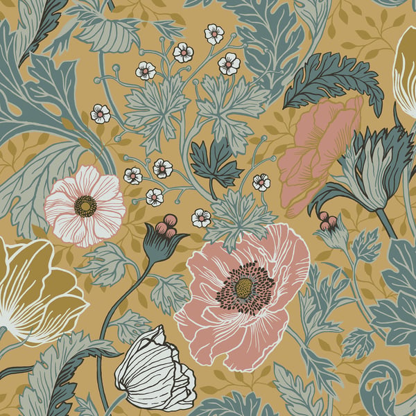 Galerie Wallpaper Product code: 33002 - Apelviken Wallpaper Collection - Pink Yellow Blue Colours -  