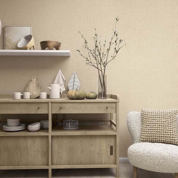 Galerie Wallpaper Product code: 33392_2 - Boho Fine Linen Wallpaper Collection - Beige Colours -  