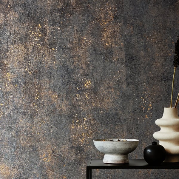 Galerie Wallpaper Product code: 34270_2 - New Textures Wallpaper Collection - Black  Copper Colours -  
