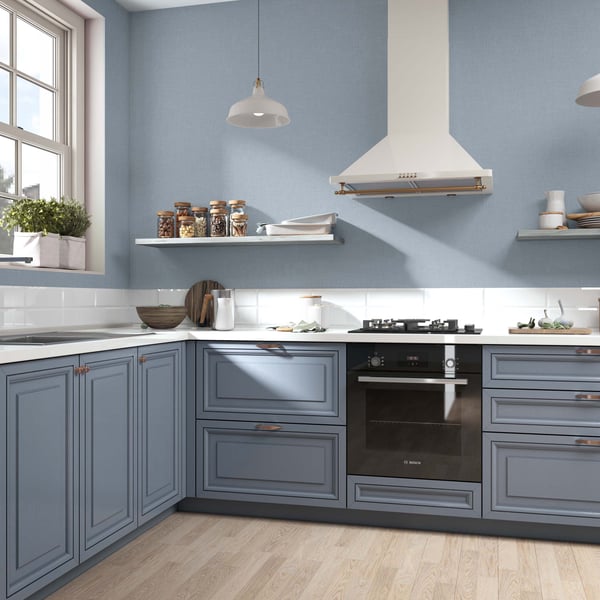 Galerie Wallpaper Product code: 35763_2 - Boho Fine Linen Wallpaper Collection - Blue Colours -  
