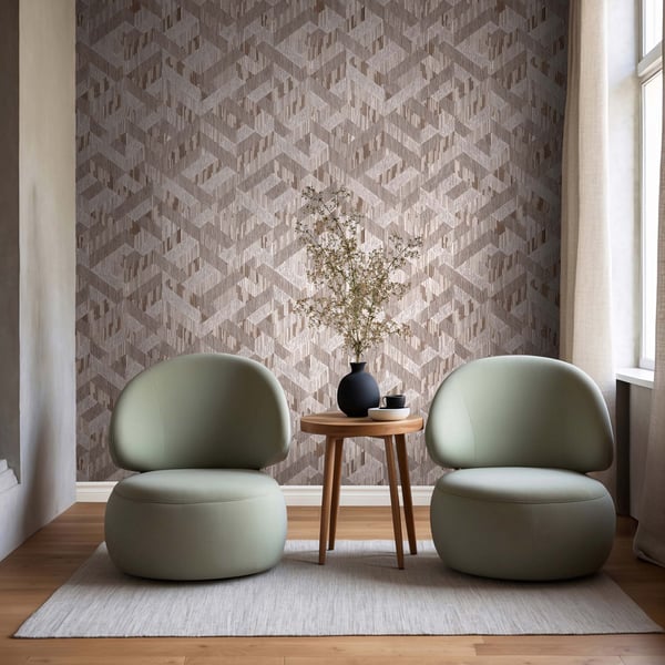 Galerie Wallpaper Product code: 35791_2 - Boho Fine Linen Wallpaper Collection - Grey, Brown Colours -  