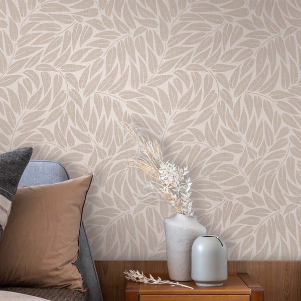 Galerie Wallpaper Product code: 35796_2 - Boho Fine Linen Wallpaper Collection - Beige, Brown Colours -  
