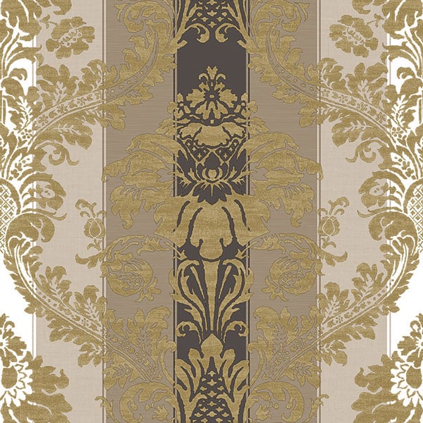 Galerie Wallpaper Product code: 3919 - Italian Damasks 3 Wallpaper Collection - Black Beige Gold Colours -  