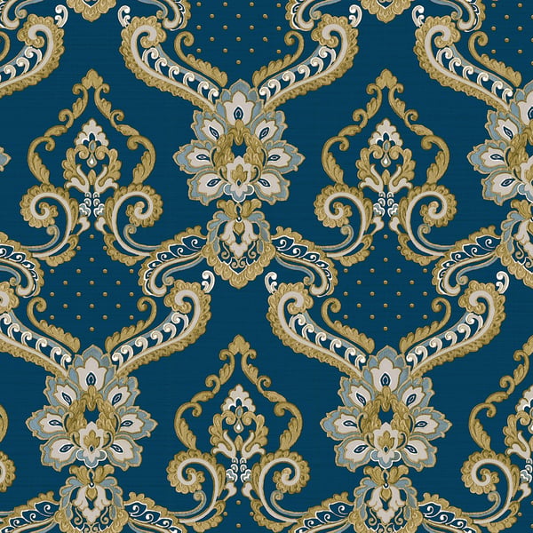 Galerie Wallpaper Product code: 42509 - Opulence Wallpaper Collection - Navy Blue Gold Colours -  