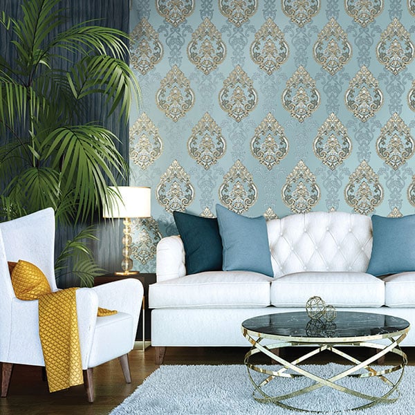 Galerie Wallpaper Product code: 42526R - Opulence Wallpaper Collection - Blue Gold Colours -  