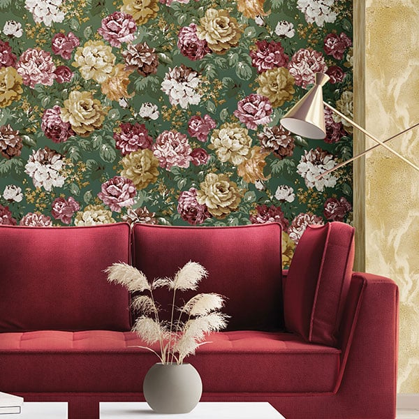 Galerie Wallpaper Product code: 42535R - Opulence Wallpaper Collection - Green Pink Colours -  