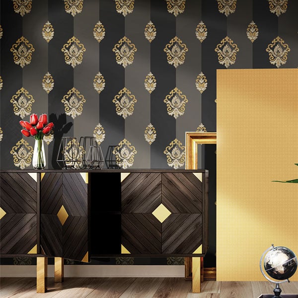 Galerie Wallpaper Product code: 4629R - Italian Glamour Wallpaper Collection - Black Colours -  
