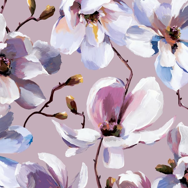 Galerie Wallpaper Product code: 47463 - Flora Wallpaper Collection - Rose, White, Purple Colours -  