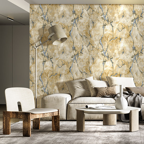 Galerie Wallpaper Product code: 49356R - Stratum Wallpaper Collection - gold blue Colours -  
