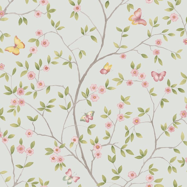 Galerie Wallpaper Product code: 51027 - Blomstermala Wallpaper Collection - Blue Pink Green Colours -  