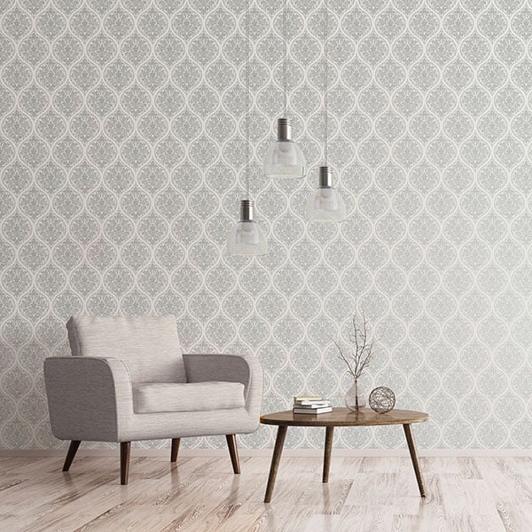 Galerie Wallpaper Product code: 7002R - Emporium Wallpaper Collection - Cream Silver Colours -  