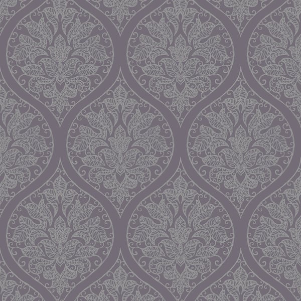 Galerie Wallpaper Product code: 7008 - Emporium Wallpaper Collection - Purple Silver Colours -  
