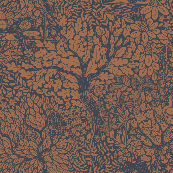Galerie Wallpaper Product code: 83106 - Hjarterum Wallpaper Collection - Blue Orange Colours -  