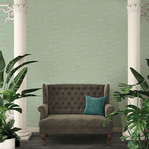 Galerie Wallpaper Product code: AC60012R - Absolutely Chic Wallpaper Collection - Blue Green Metallic Colours -  