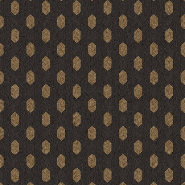 Galerie Wallpaper Product code: AC60022 - Absolutely Chic Wallpaper Collection - Brown Metallic Black Colours -  