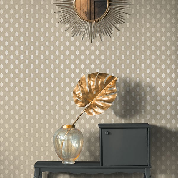 Galerie Wallpaper Product code: AC60024R - Absolutely Chic Wallpaper Collection - Beige Grey Metallic Colours -  
