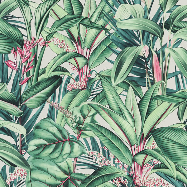 Galerie Wallpaper Product code: AM30003 - Amazonia Wallpaper Collection - Green Pink Colours -  