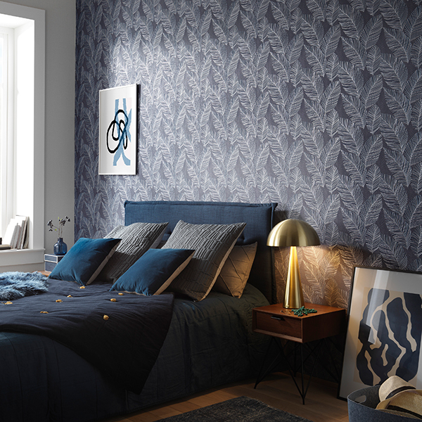 Galerie Wallpaper Product code: AM30013R - Amazonia Wallpaper Collection - Blue Silver Colours -  