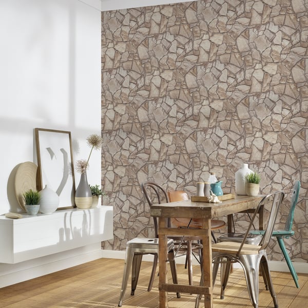 Galerie Wallpaper Product code: BB51142_2 - Bricks And More Wallpaper Collection - Beige Cream Grey Colours -  